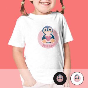 T-shirt Enfant – Petit Coeur Rose