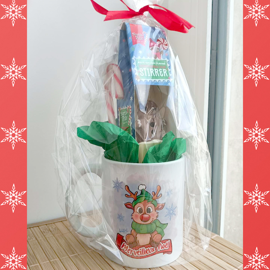 Mug garni - Renne de Noël