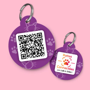 Médaille « Pattes Connectées » – Purple Cat