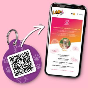 Médaille « Pattes Connectées » – Purple Cat